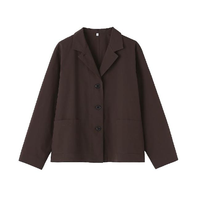 【MUJI 無印良品】女速乾平織布襯衫式外套(黑色/暗藍/深棕)