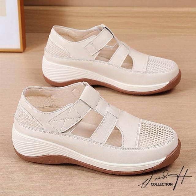 【J&H collection】舒適百搭便捷外出質感增高休閒鞋 涼鞋 淑女鞋(共三款)