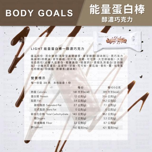 【Body Goals】BODY GOALS Light能量蛋白棒 高蛋白 能量棒(BODY GOALS 能量蛋白棒 高蛋白 蛋白棒 健身)