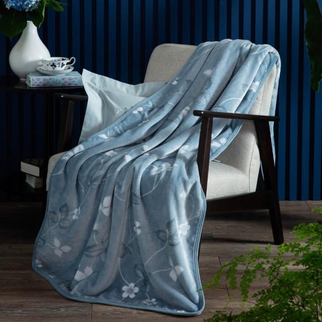 【WEDGWOOD】超細纖維雙層雙面印花厚毛 雙人毯180x210cm(百貨款)