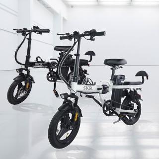 【SKR】方向燈可遙控防盜 14吋可載人 P1小旋風電動輔助自行車 旗艦款 電動腳踏車(電輔車 14吋折疊腳踏車)