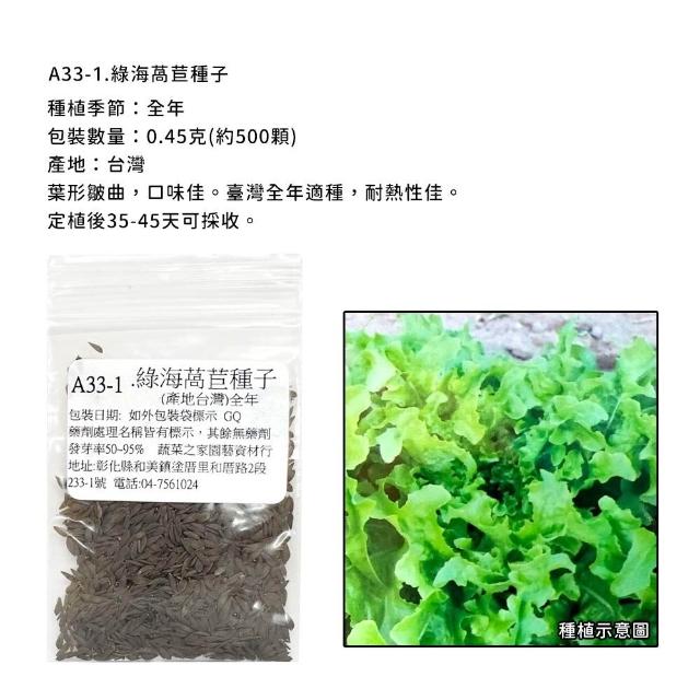 【蔬菜工坊】新手短期收成全年可栽培葉菜類種子系列-各種包裝數
