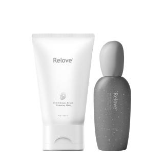 【Relove】全酵肌泌控油零痘濃萃50ml+拋光酵母泌膜80g任選1入煥亮組(La Mer御用黃金海藻 修護泛紅 外泌體)