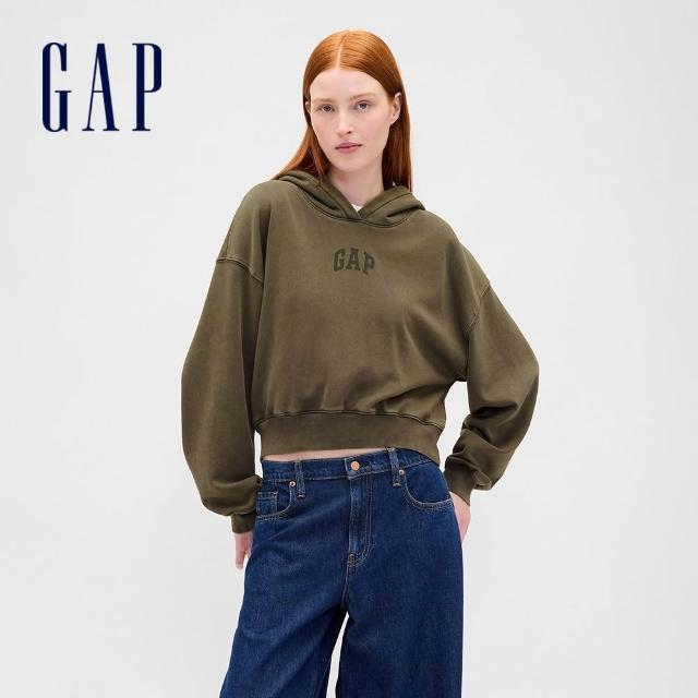 【GAP】男女同款 Logo刷毛刺繡帽T-多款任選(841725&781237&792234)