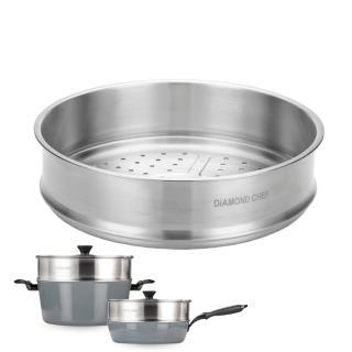 【DIAMOND CHEF】304不鏽鋼蒸籠28cm(海鮮蒸氣鍋/蒸籠鍋/電鍋蒸籠/蒸鍋/蒸架/蒸盤/海鮮塔/火鍋)