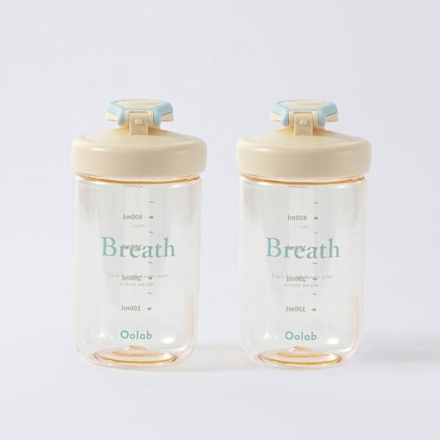 【Oolab 良杯製所】2入組 律動蛋白搖搖杯 500ml(防漏/乳清蛋白/7色任選/攪拌球/健身杯)