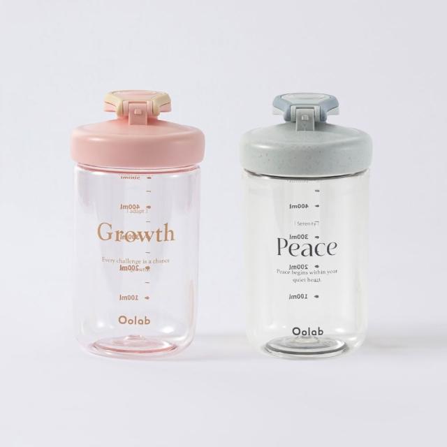 【Oolab 良杯製所】2入組 律動蛋白搖搖杯 500ml(防漏/乳清蛋白/7色任選/攪拌球/健身杯)
