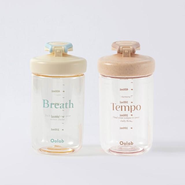 【Oolab 良杯製所】2入組 律動蛋白搖搖杯 500ml(防漏/乳清蛋白/7色任選/攪拌球/健身杯)