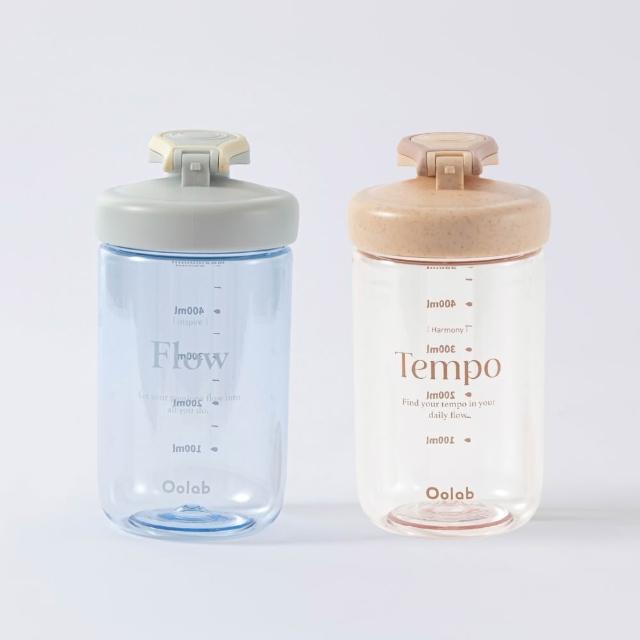 【Oolab 良杯製所】2入組 律動蛋白搖搖杯 500ml(防漏/乳清蛋白/7色任選/攪拌球/健身杯)