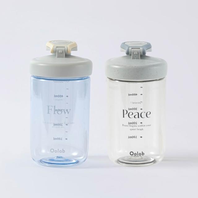 【Oolab 良杯製所】2入組 律動蛋白搖搖杯 500ml(防漏/乳清蛋白/7色任選/攪拌球/健身杯)