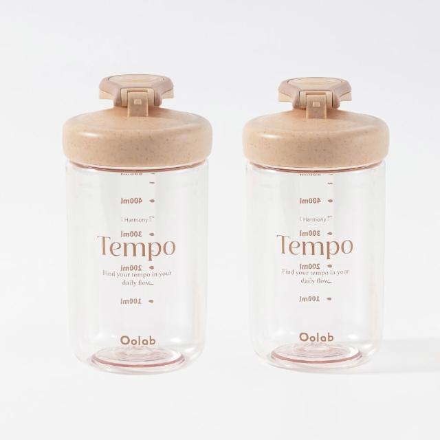 【Oolab 良杯製所】2入組 律動蛋白搖搖杯 500ml(防漏/乳清蛋白/7色任選/攪拌球/健身杯)