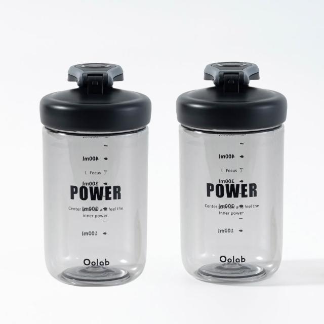 【Oolab 良杯製所】2入組 律動蛋白搖搖杯 500ml(防漏/乳清蛋白/多色任選/攪拌球/健身杯)