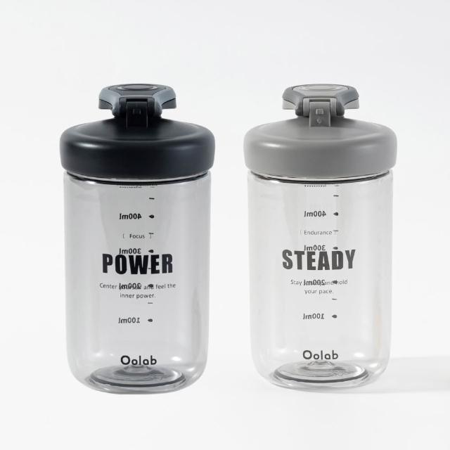 【Oolab 良杯製所】2入組 律動蛋白搖搖杯 500ml(防漏/乳清蛋白/多色任選/攪拌球/健身杯)