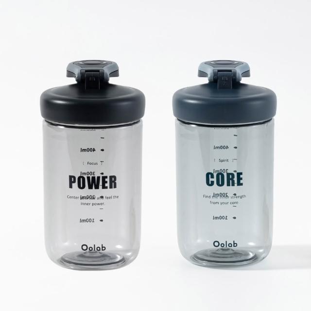 【Oolab 良杯製所】2入組 律動蛋白搖搖杯 500ml(防漏/乳清蛋白/多色任選/攪拌球/健身杯)