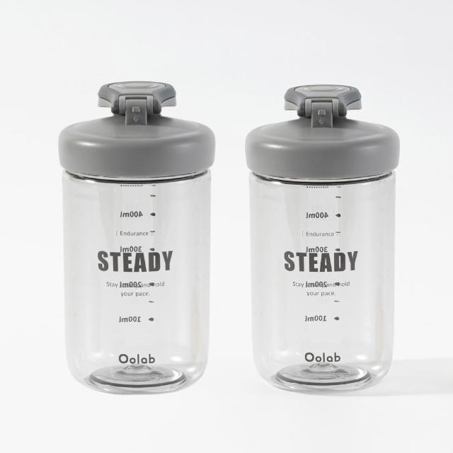 【Oolab 良杯製所】2入組 律動蛋白搖搖杯 500ml(防漏/乳清蛋白/多色任選/攪拌球/健身杯)