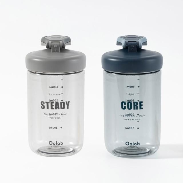 【Oolab 良杯製所】2入組 律動蛋白搖搖杯 500ml(防漏/乳清蛋白/多色任選/攪拌球/健身杯)