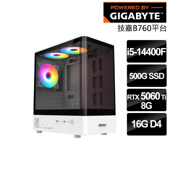 【技嘉平台】i5十核RTX 5060 Ti{碎星教徒}電競電腦(i5-14400F/B760/16G/500GB SSD/燕雲十六聲適用)