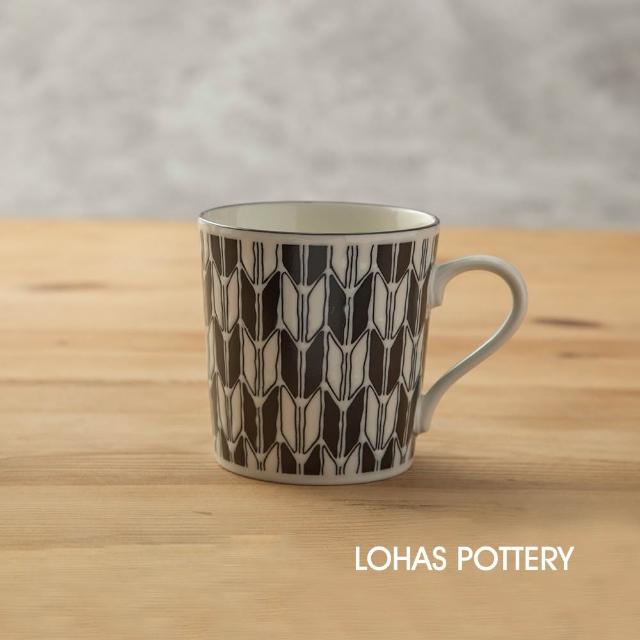 LohasPottery 陸寶】日本製美濃燒komon × 薄輕馬克杯雙入組｜黑白× 藍