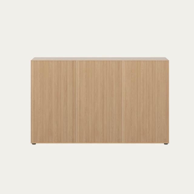 【iloom 怡倫家居】MONIS W 1200型兩層收納櫃 框架/木紋門板(書櫃 書架 收納櫃 櫃子 置物櫃 兩層櫃 玄關櫃)