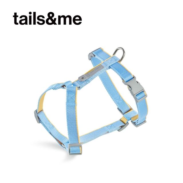 【tails&me 尾巴與我】新經典 犬H型胸背帶-雙色M(尼龍牽繩/寵物胸背/狗狗胸背帶)
