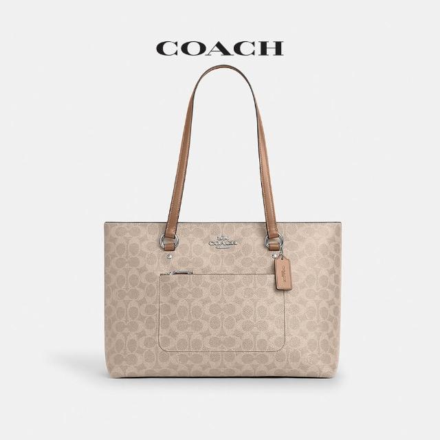 【COACH】蔻馳官方直營 經典 SIGNATURE STATION托特手袋 托特包-多色任選(CCD69/CCD71/CCC77)