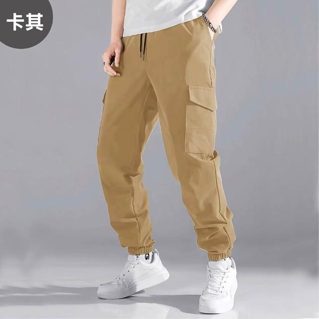【NEW FORCE】出清品-復古休閒男款多口袋束口工裝長褲(休閒長褲/工裝褲/束口褲/運動長褲/四季長褲/男裝)
