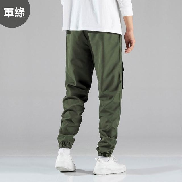 【NEW FORCE】出清品-復古休閒男款多口袋束口工裝長褲(休閒長褲/工裝褲/束口褲/運動長褲/四季長褲/男裝)