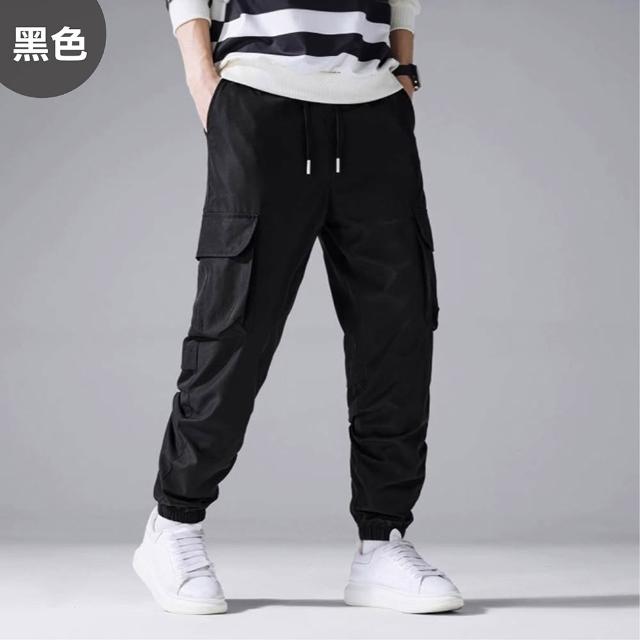 【NEW FORCE】出清品-復古休閒男款多口袋束口工裝長褲(休閒長褲/工裝褲/束口褲/運動長褲/四季長褲/男裝)