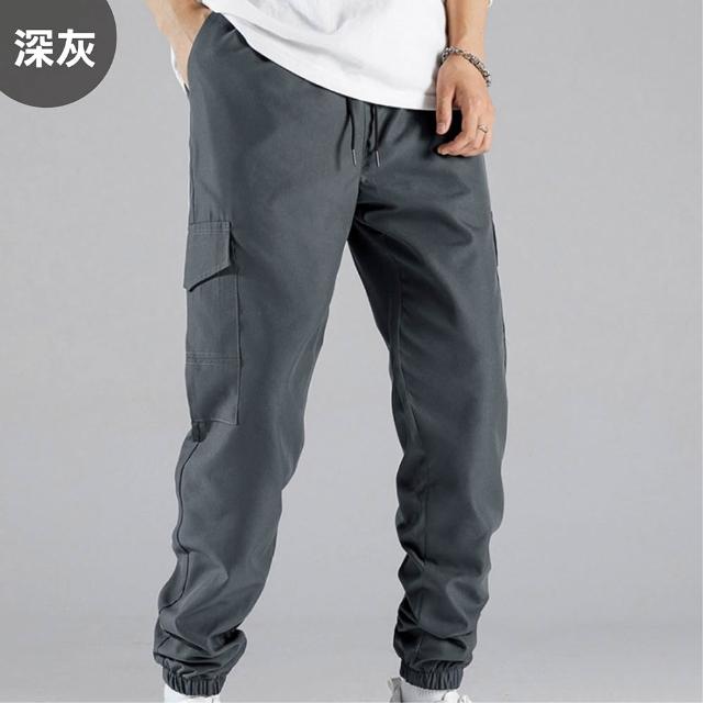 【NEW FORCE】出清品-復古休閒男款多口袋束口工裝長褲(休閒長褲/工裝褲/束口褲/運動長褲/四季長褲/男裝)
