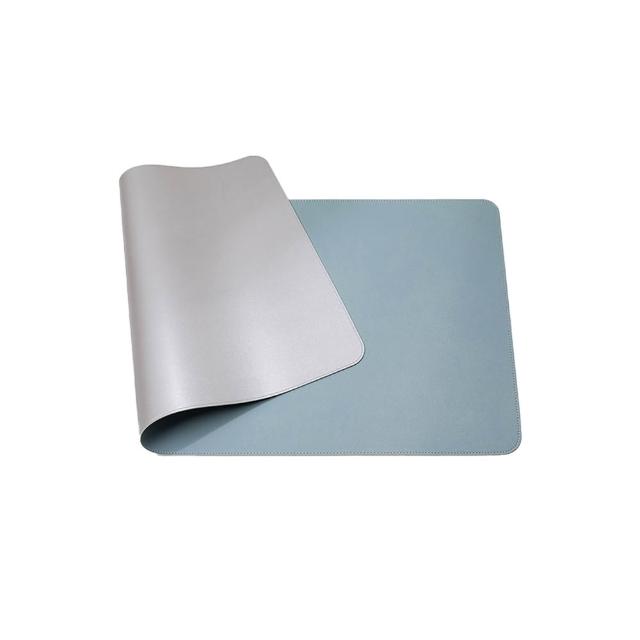 【OMG】雙面雙色PU皮革桌墊 防水防油素面滑鼠墊 90x45cm(辦公桌墊/電腦桌墊/餐墊)