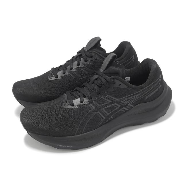 【asics 亞瑟士】慢跑鞋 GT-2000 14 2E 寬楦 男鞋 女鞋 黑 灰 支撐 回彈 運動鞋 亞瑟士(1011C055002)