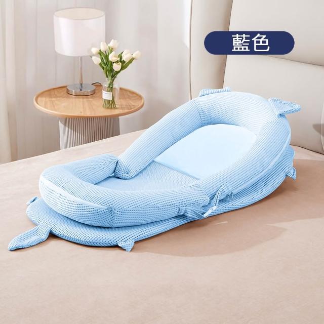 【Kori Deer 可莉鹿】透氣便攜式可折疊嬰兒多功能床中床兼防吐奶斜坡墊(可調角度寶寶防溢奶墊)
