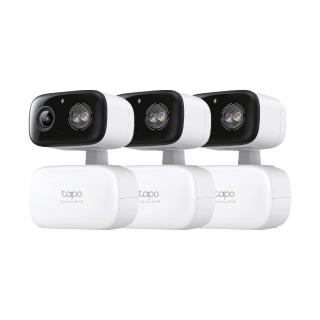 (三入組)TP-Link 2K 300萬畫素 WiFi無線旋轉網路攝影機/監視器 室內外 IP CAM(Tapo C216)
