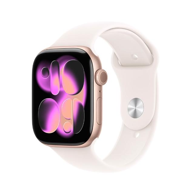 犀牛盾錶殼組【Apple】Apple Watch Series 11 GPS 46mm(鋁金屬錶殼搭配運動型錶帶)