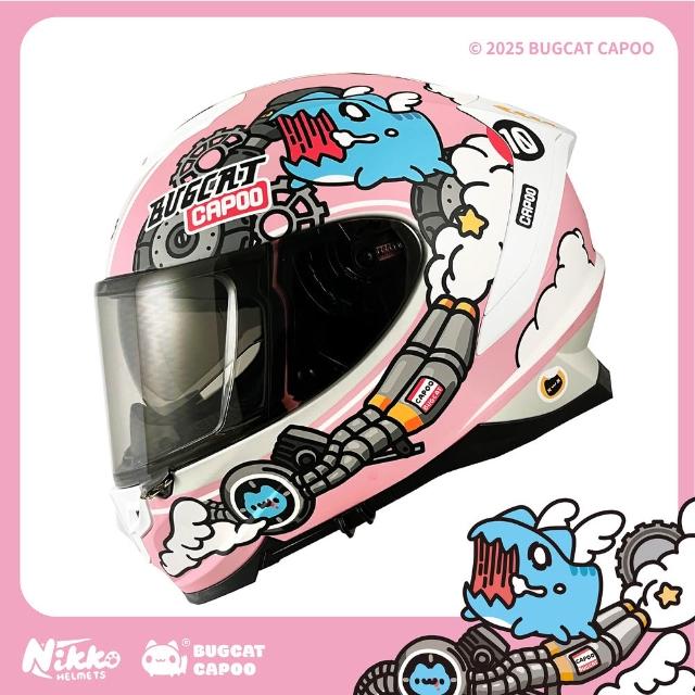 【Nikko】N806-09 聯名款急速咖波 全罩式安全帽(空氣力學外型設計 消光塗層 帥氣必備)