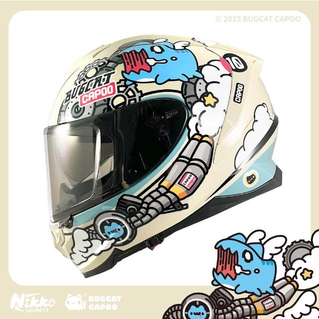 【Nikko】N806-09 聯名款急速咖波 全罩式安全帽(空氣力學外型設計 消光塗層 帥氣必備)