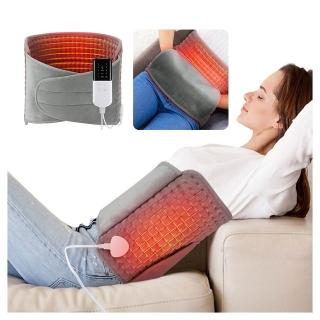 【啟辰康】多功能電熱保暖熱敷護腰帶 暖身墊 熱敷驅寒電熱毯 暖宮/暖腿/暖背 發熱暖身毯 30*125cm(有口袋)