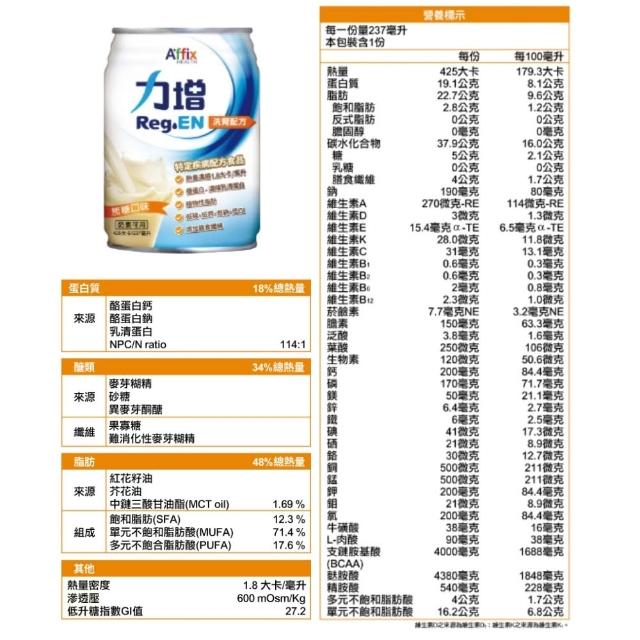 【Affix 艾益生】力增 洗腎配方 237ml 口味任選 2箱組(24罐/箱；可管灌)