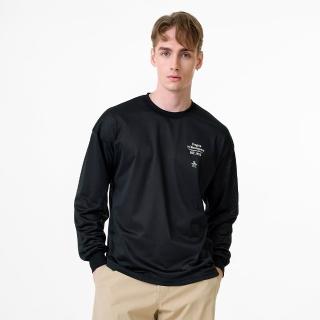 【Munsingwear】企鵝牌 男款黑色 網路獨家 舒適版型穿搭必備長袖T恤 MGWP2L01