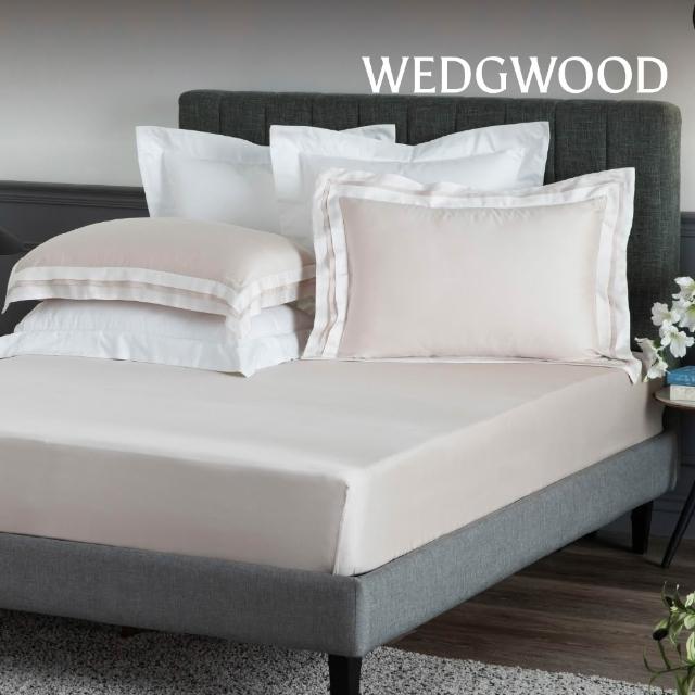 【WEDGWOOD】100%天絲簡約素色 床包枕套三件組(加大任選｜80支350織)