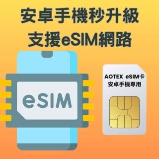 【AOTEX 奧特克斯】eSIM卡 安卓手機專用 eSIM轉換卡(舊手機升級eSIM功能 支援全球eSIM網路系統)