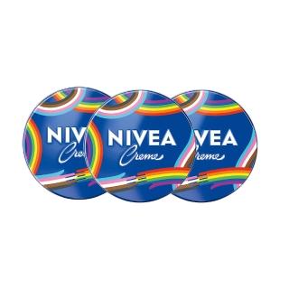 【NIVEA 妮維雅】新品上市★妮維雅霜-彩虹限定版75mlx3入(小藍罐/臉部身體乳霜/保濕)