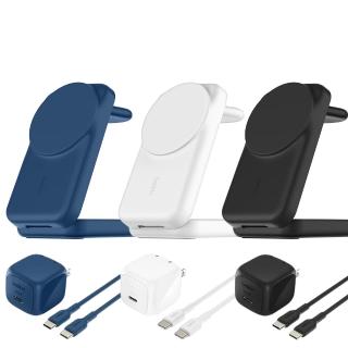 【BELKIN】UltraCharge Qi2 25W三合一可折疊磁吸充電器(WIZ036)