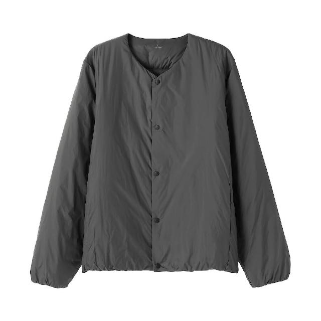 【MUJI 無印良品】男輕量羽絨可攜式無領外套(灰銀/深灰/黑色)
