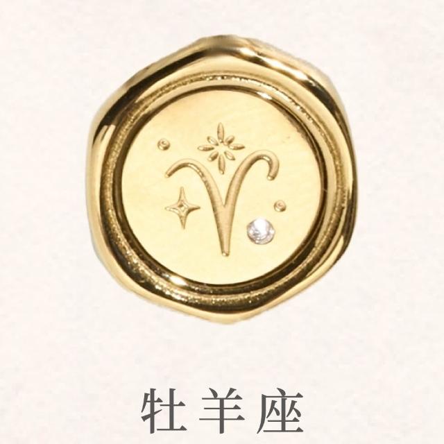 【vacanza】momo精選 十二星座封蠟 純鋼飾品 純鋼項鍊 金色 多款任選 (生日禮物 絕版品)