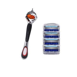 【DREAMCATCHER】5層刀片刮鬍刀-合金刀柄(附贈刀片4入/盒 剃須刀 手動刮鬍刀 適用吉列刮鬍刀)