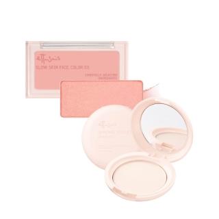 【ettusais 艾杜紗】一拍就亮微醺亮顏組(一拍就亮蜜粉餅EX+微醺暮色亮顏盤)