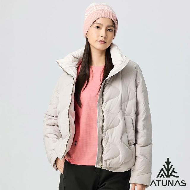 【ATUNAS 歐都納】女款韓系甜美防風保暖立領羽絨外套(A8GA2521W防潑水/都會時尚/休閒旅遊/日常穿搭)