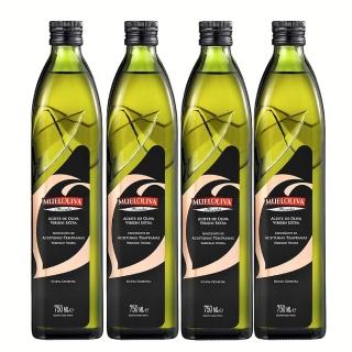 【慕雅利華】琵卡答特級初榨冷壓橄欖油750ml X 4瓶(可生飲/出廠酸價0.17%)