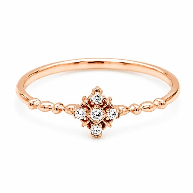 【BRILLMOND】天然鑽石線戒 18K金 光芒鑽戒三色選(18K金台 天然鑽石總重6分)